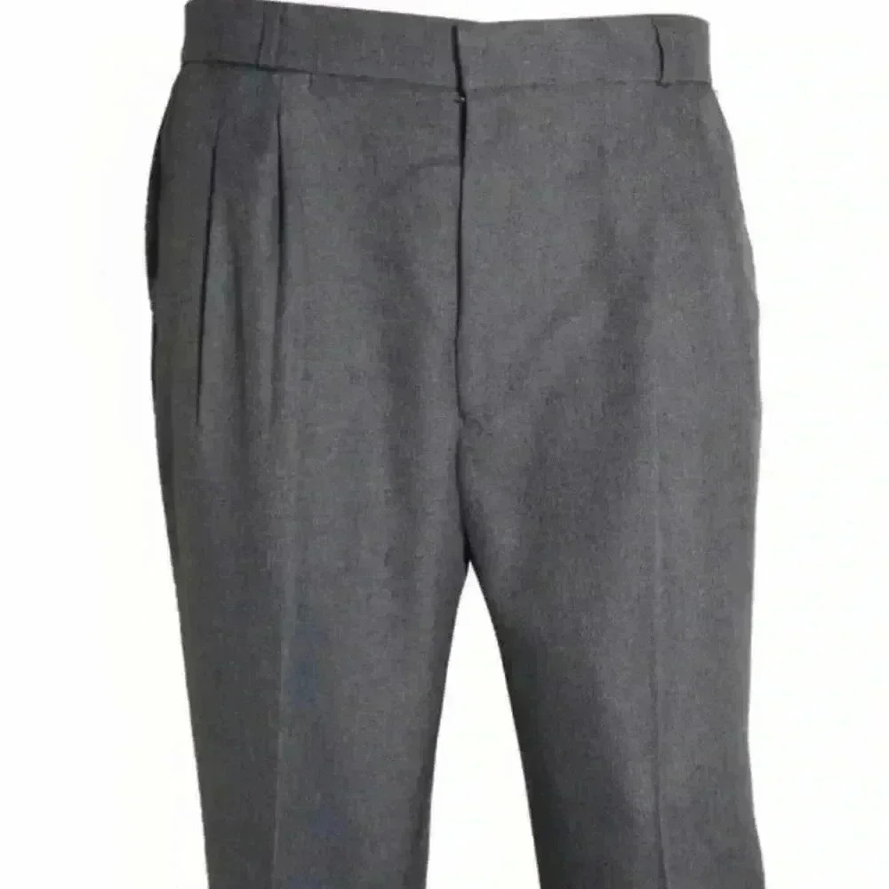 Men’s Grey Flannel Trousers - Picture 2 of 2